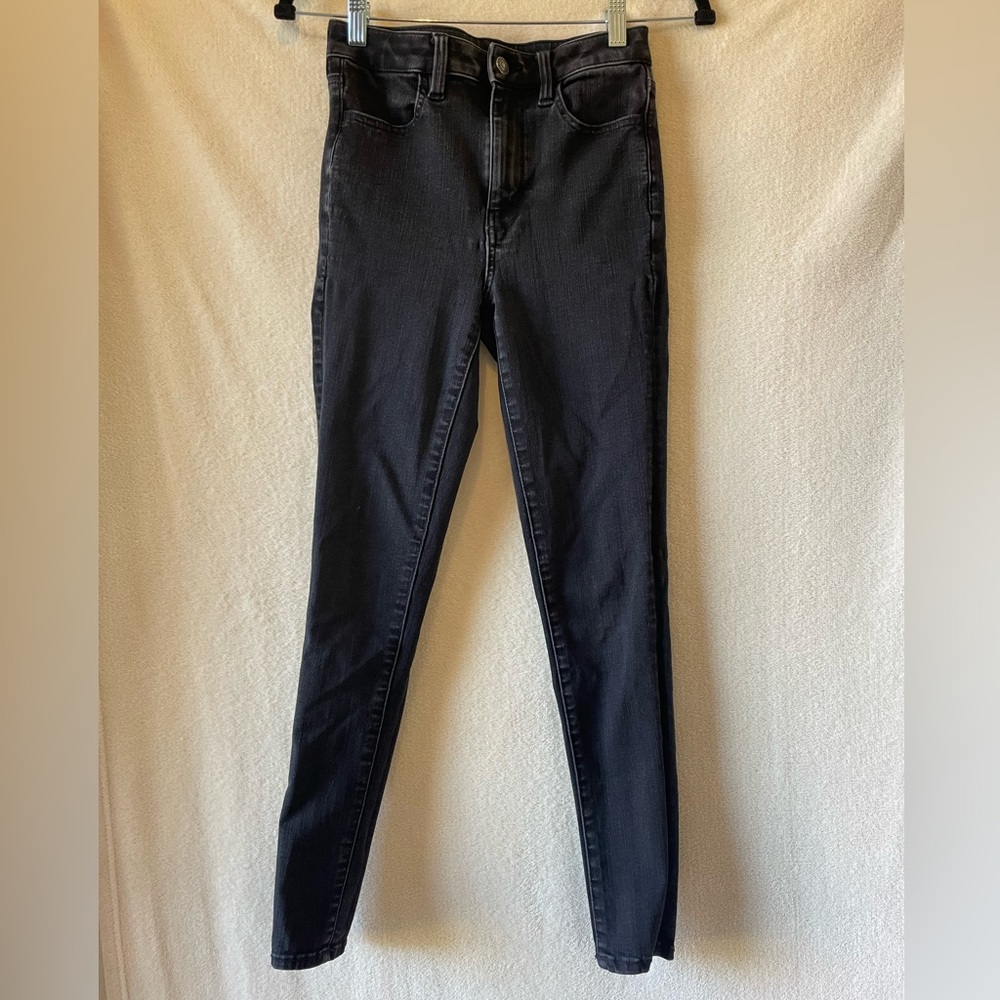 American Eagle Super Hi Rise Jegging Black Size 2 360 Next‎ Level Stretch